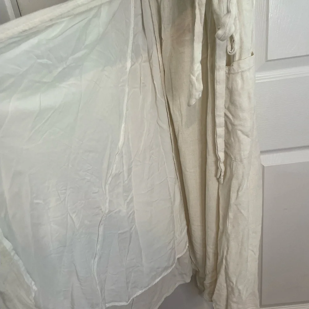 MOD REF - Elegant Cream Wrap Dress